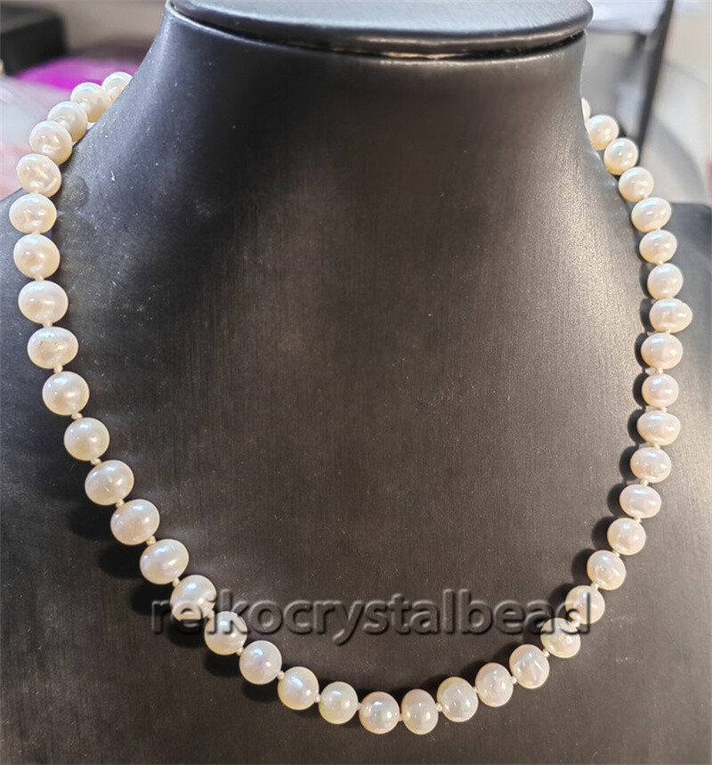 22″ 16” 18” 20″ AAA 7-8MM SOUTH SEA NATURAL white PEARL NECKLACE 14K GOLD