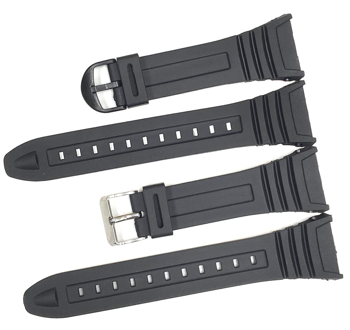 Silicone Watch band for Casio 3239 W-96H-1A 2A 9A Strap Black Men’s Sport Rubber