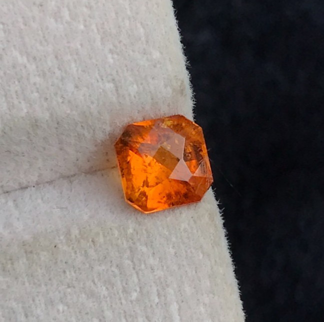 Rare! Natural Orange Clinohumite 1.20 CT Faceted Cut Loose Gemstone From Africa