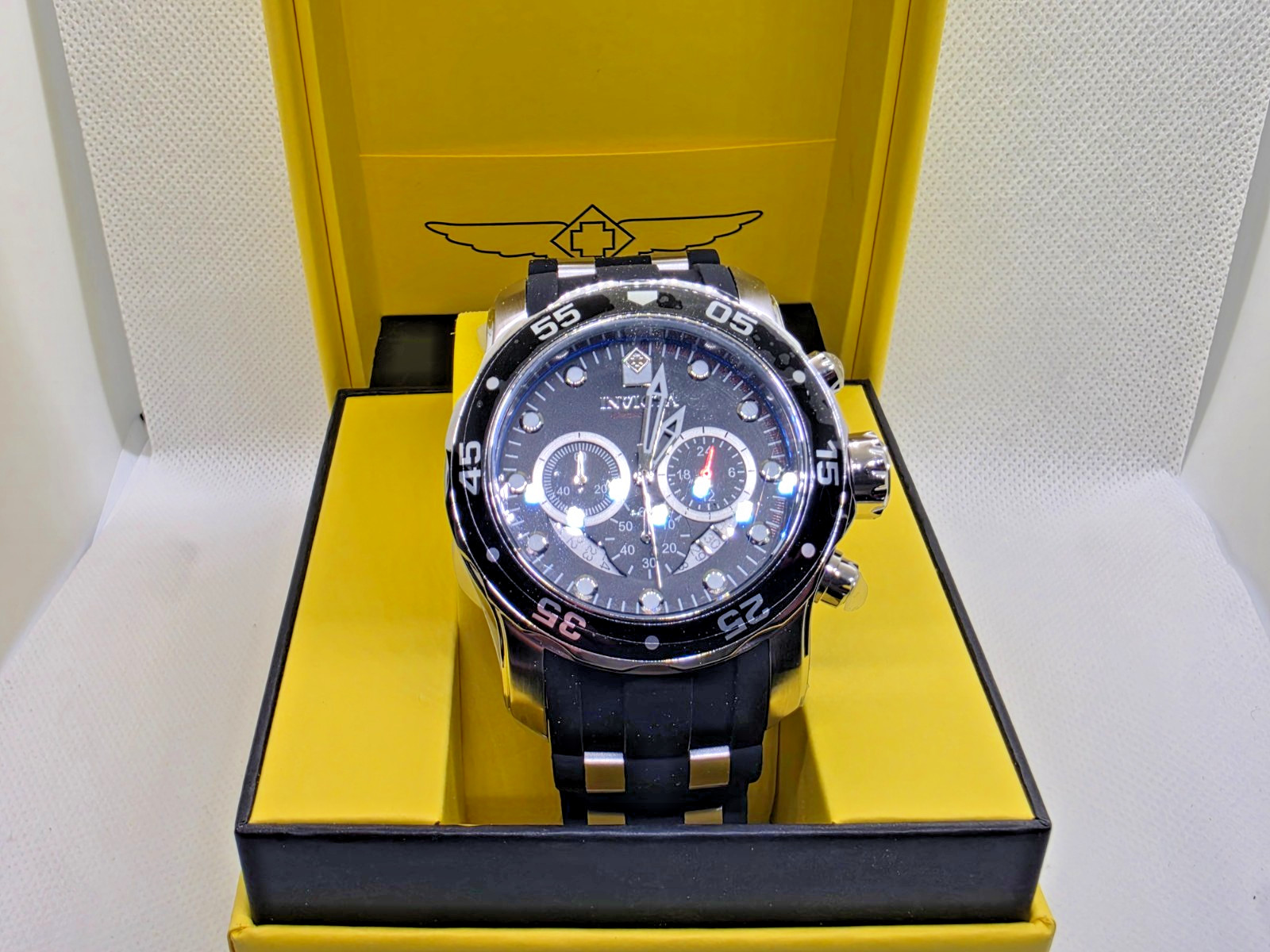Invicta 6977 Pro Diver Scuba Black Watch – 48mm Mens Watch Quartz Watch