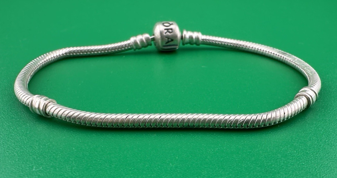 Pandora 590702HV 7.5″ Barrel Clasp Bracelet S925 ALE Sterling Silver Pre-owned