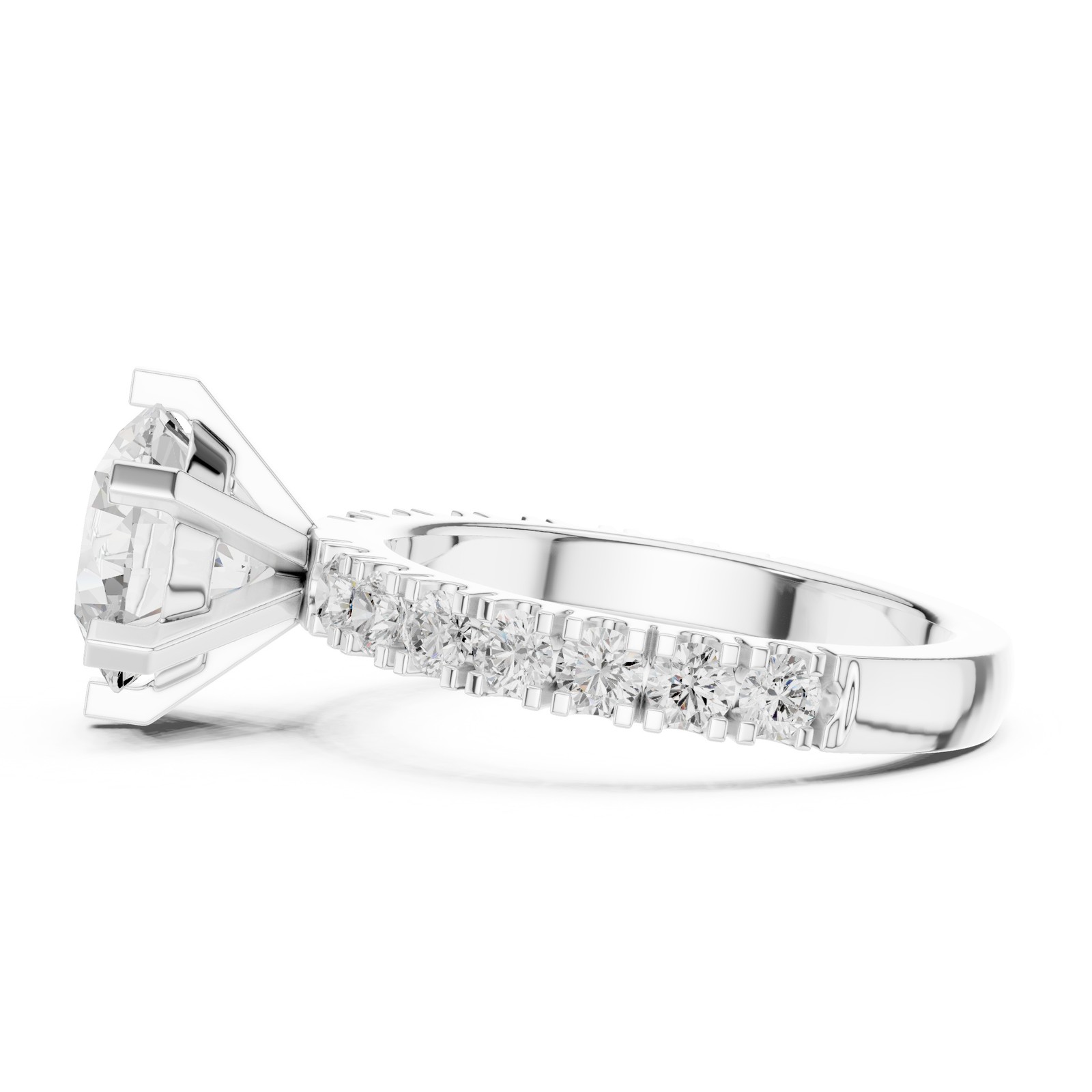 Certified 3 Ct Round Lab Grown Diamond Wedding Engagement Ring 14k Gold Over