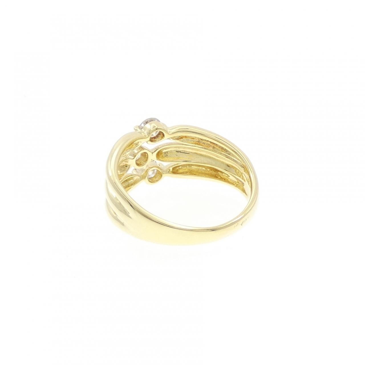 Authentic 18K Yellow Gold Diamond Pinky Ring 0.22CT #230-000-431-3372
