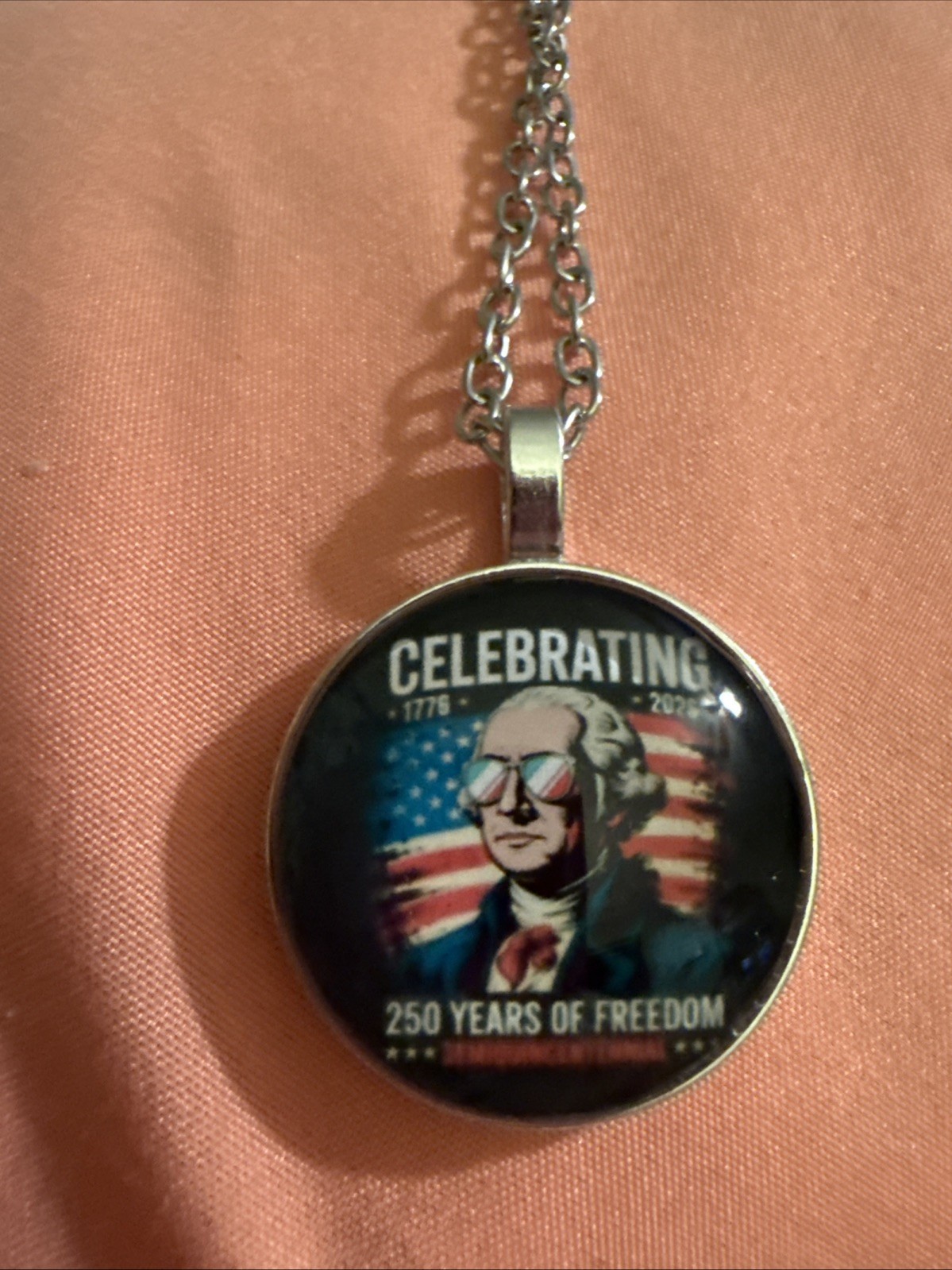Celebrate 250 Years Of Freedom 250th Anniversary Pendant Necklace