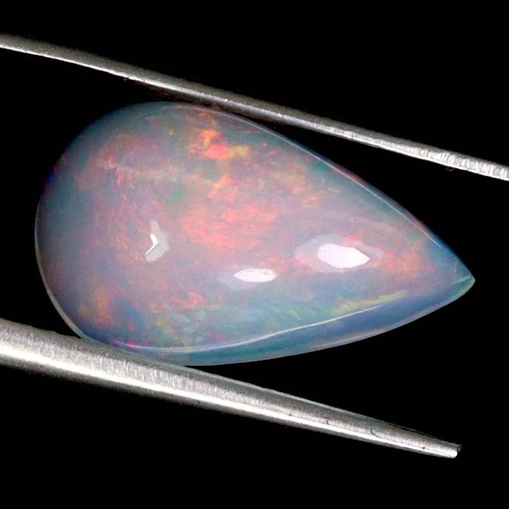 Pear Cab AAA Floral Flash Play Of Color Crystal Fire Opal 2.78ct 15x9mm Gemstone