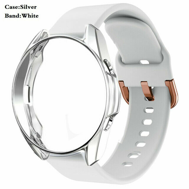 Sport Silicone Watch band Strap Frame Case For Samsung Galaxy Watch 3 41mm 42mm