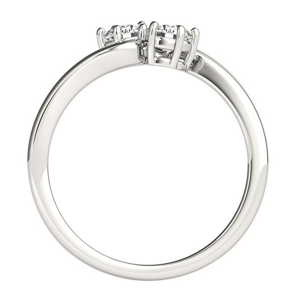 VS F 1.50Ct Lab Grown Round Diamond 14K Gold Forever Us Two Stone Solitaire Ring