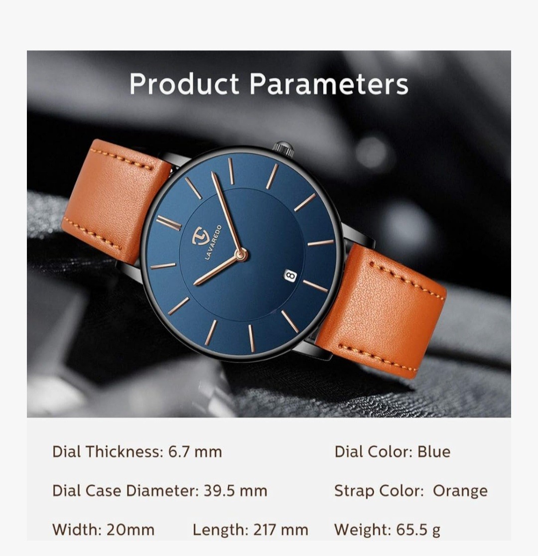 BEN NEVIS Slim Quartz Watch For Men With Leather Strap Waterproof Wristwatch