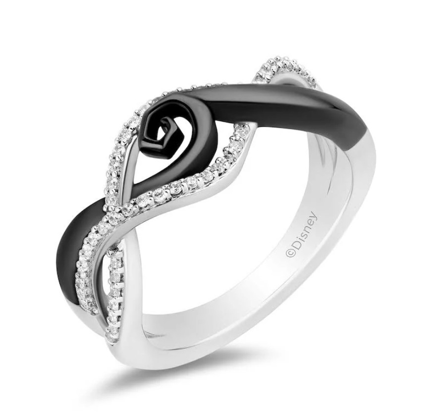 Enchanted Disney Treasures Nightmare Christmas Engagement Ring In 925 Silver