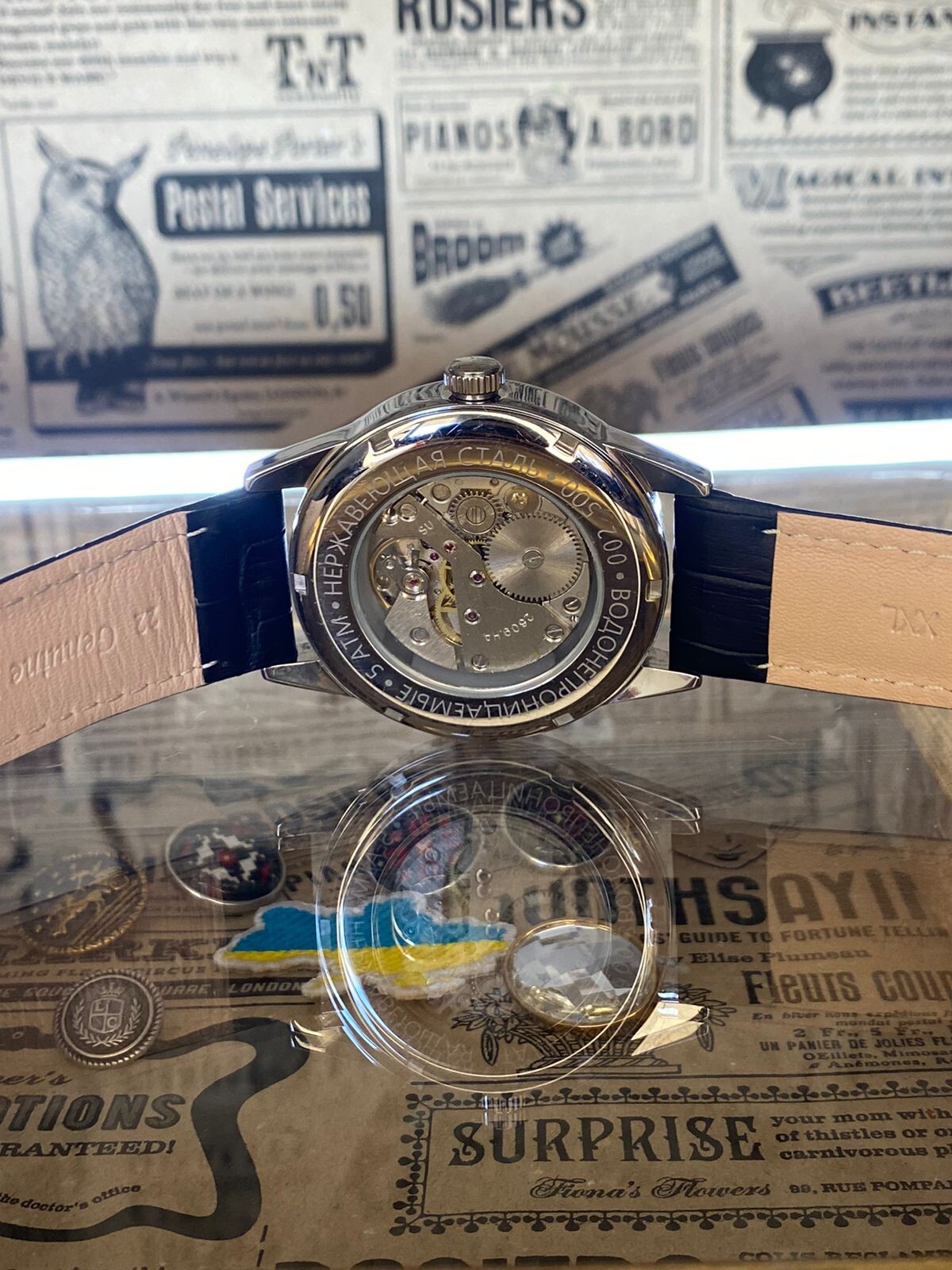 Vintage Watch Raketa 24h Sputnik Mechanical Wrist Men’s Russian Soviet USSR Day