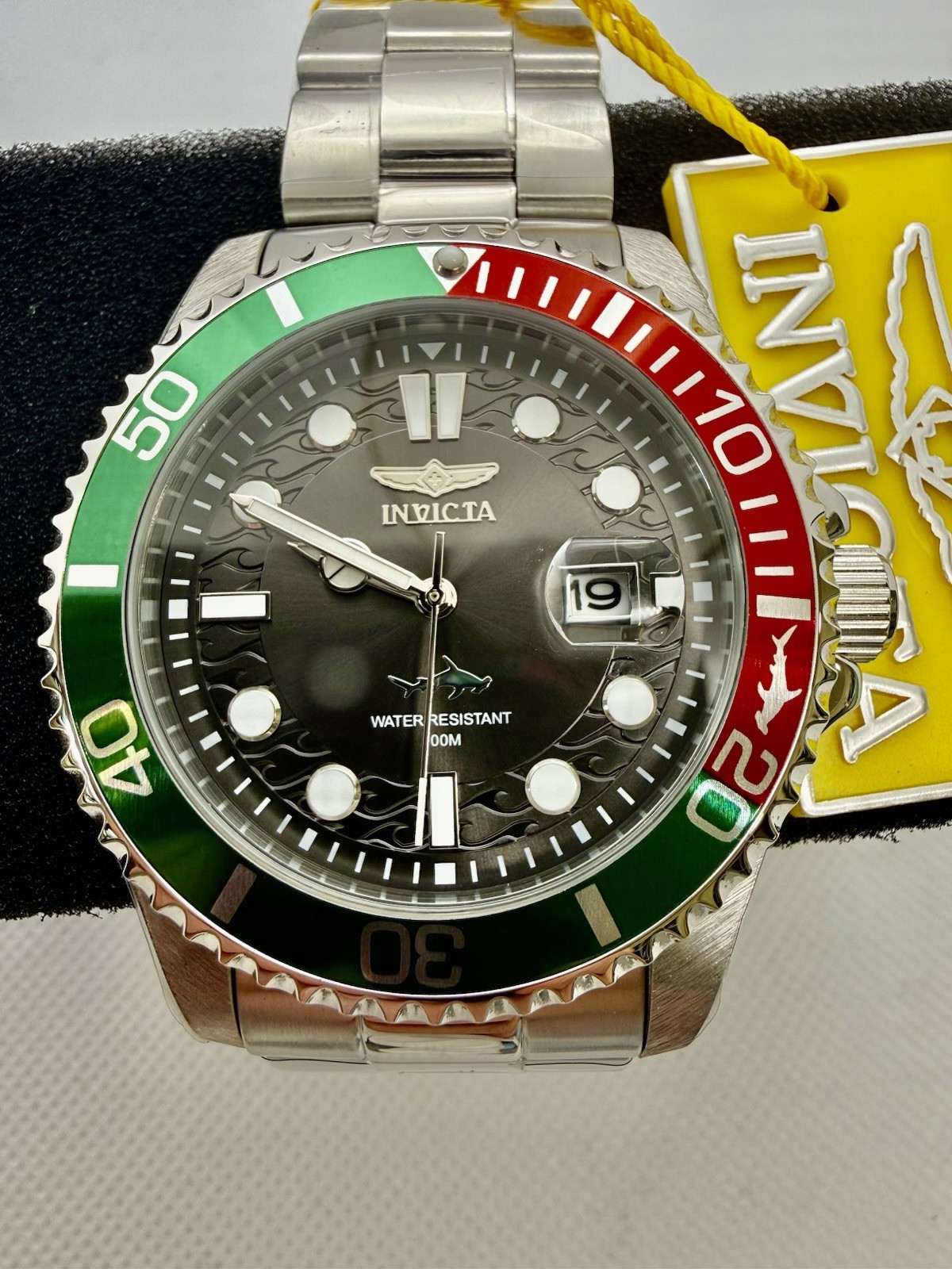 Invicta Pro Diver 44706 Quartz Mens Watch Black Dial Pepsi Bezel 43mm Steel WR ⌚