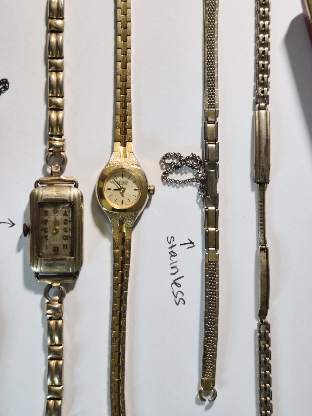 Bulova Elgin Hadley Gold Filled Scrap Wear Womens Watch Lot W/box 10k 12k Etc