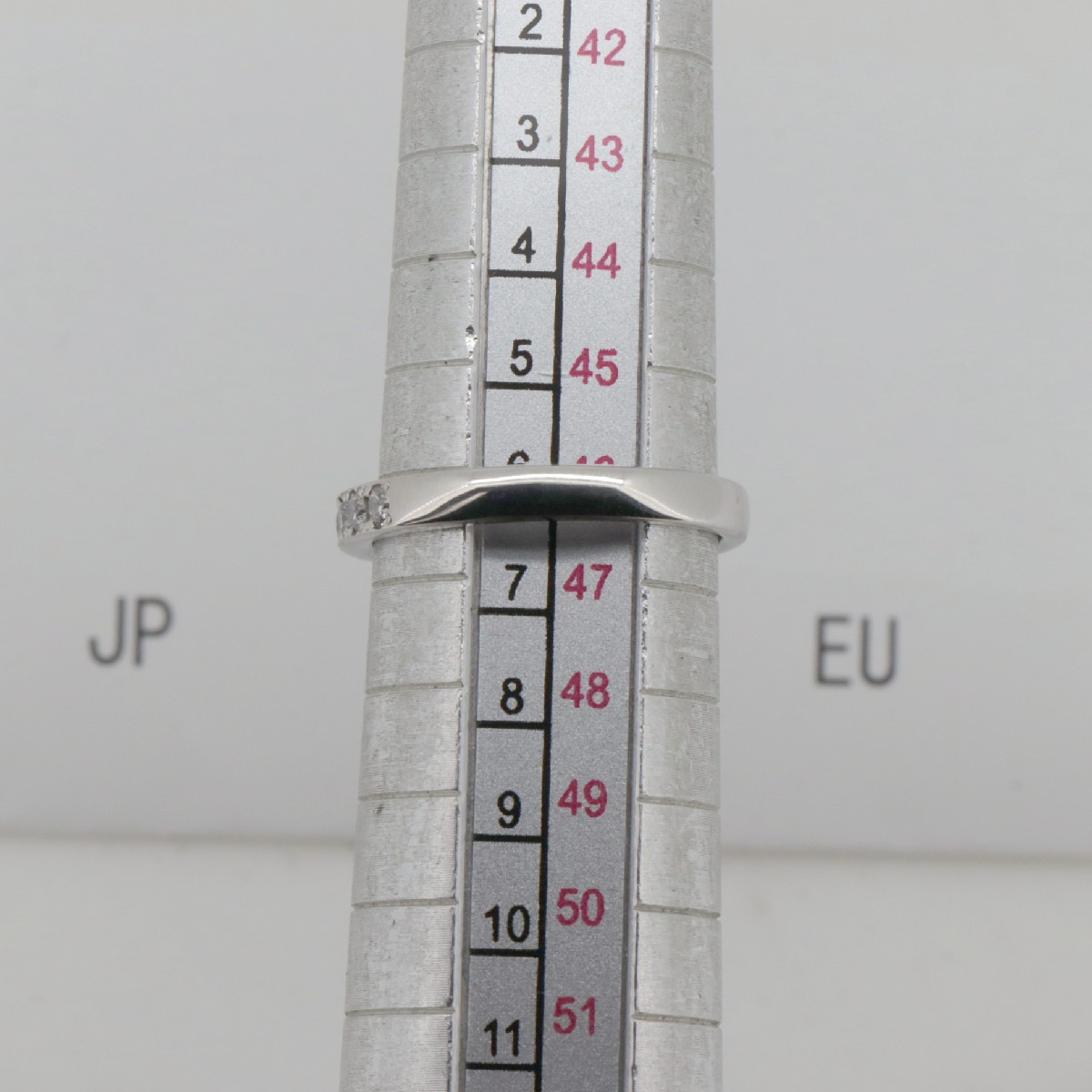 Ginza Diamond Shiraishi Half Eternity Diamond Ring US Size 3.75 0.286ct Platinum