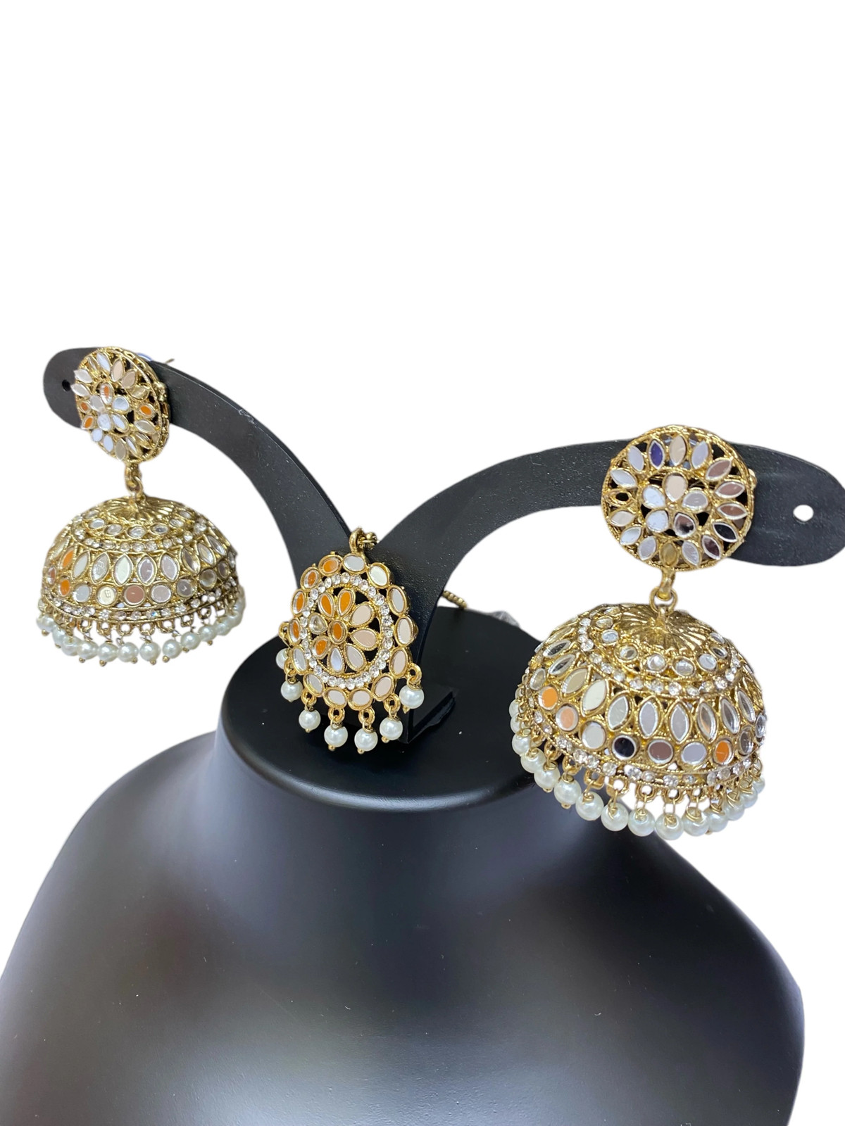 Nita Gold Asian Jhumka Earrings Set