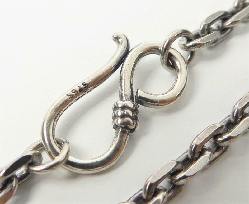 Oxidized Sterling Silver Linked Chain Necklace 1.5mm 2mm 3mm 45cm 50cm 55cm 60cm
