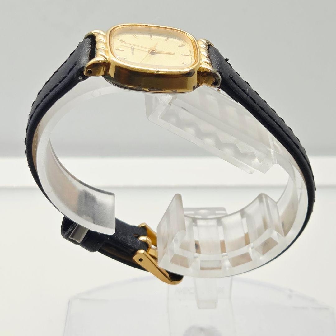 SEIKO 2P21-5340 Gold Oval Case, New Strap, New Battery