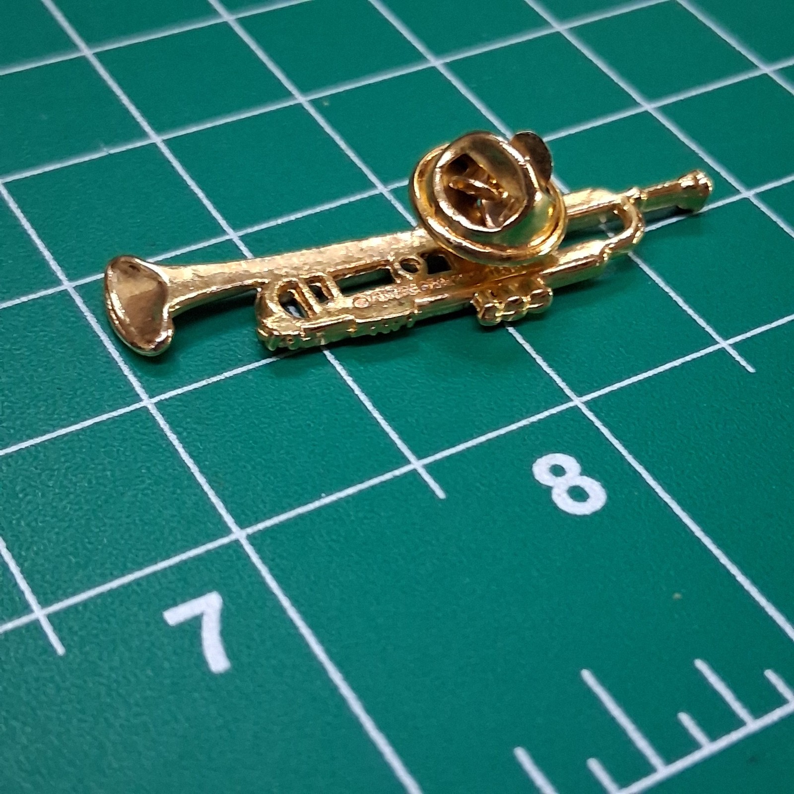 Vintage Future Primitive Gold Tone Trumpet Design Pin