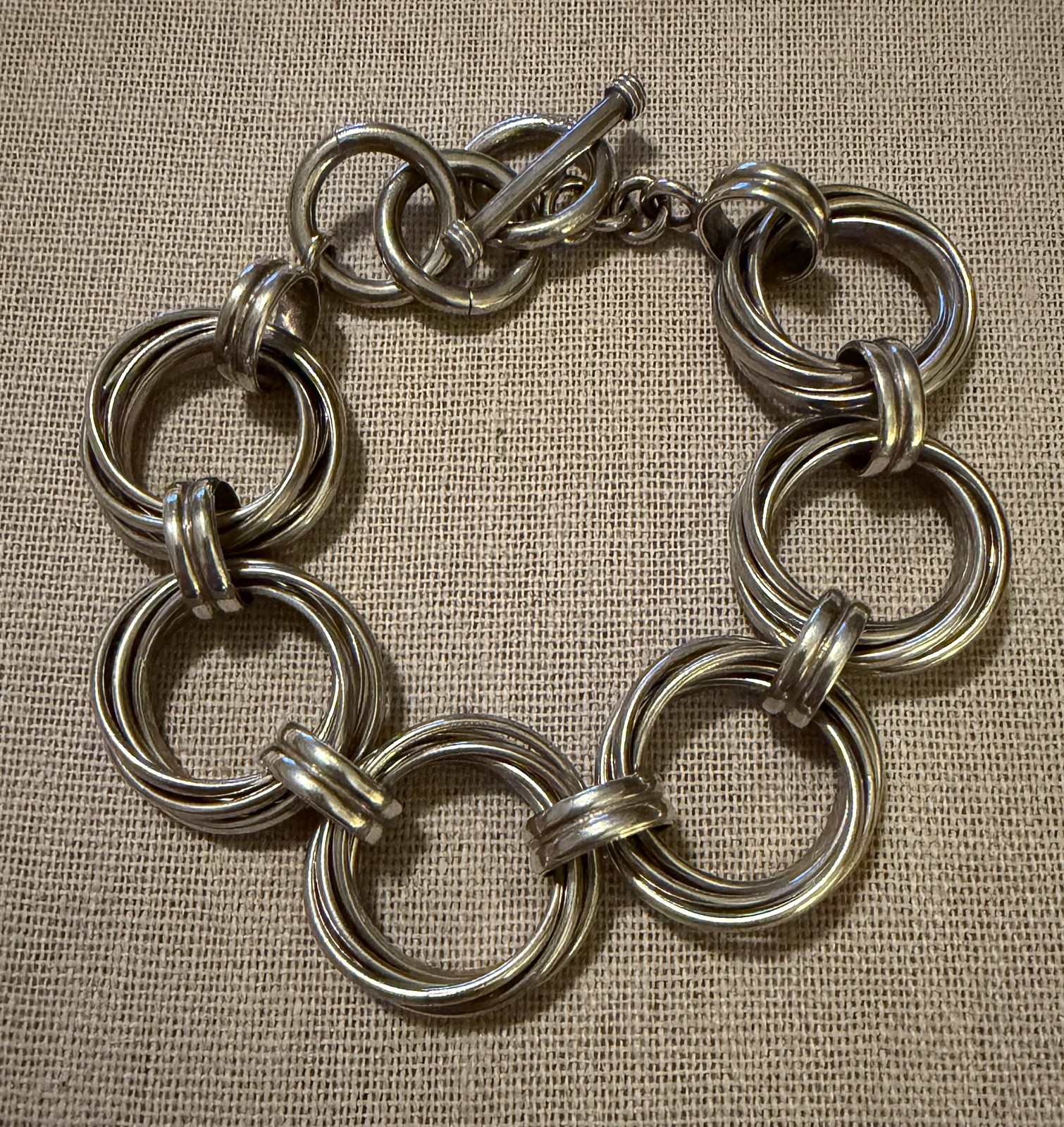 Silpada 925 Sterling Silver Multi Ring Bracelet 7-9 in 2oz or 56.7g Heavy melt
