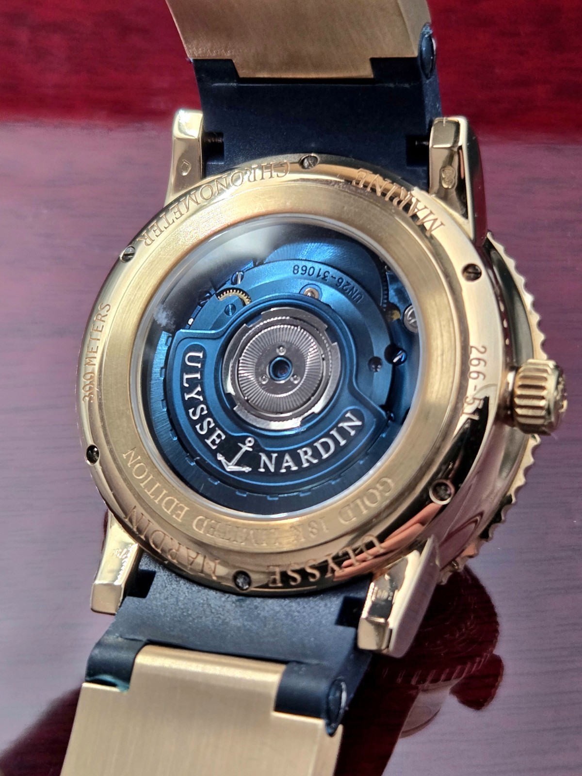 VERY RARE Ulysse Nardin Maxi Marine 266-51 Gold 41mm Limited Edition of 350