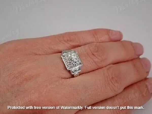 2.30Ct Round Lab-Created Diamond Engagement Ring 14K White Gold Finish