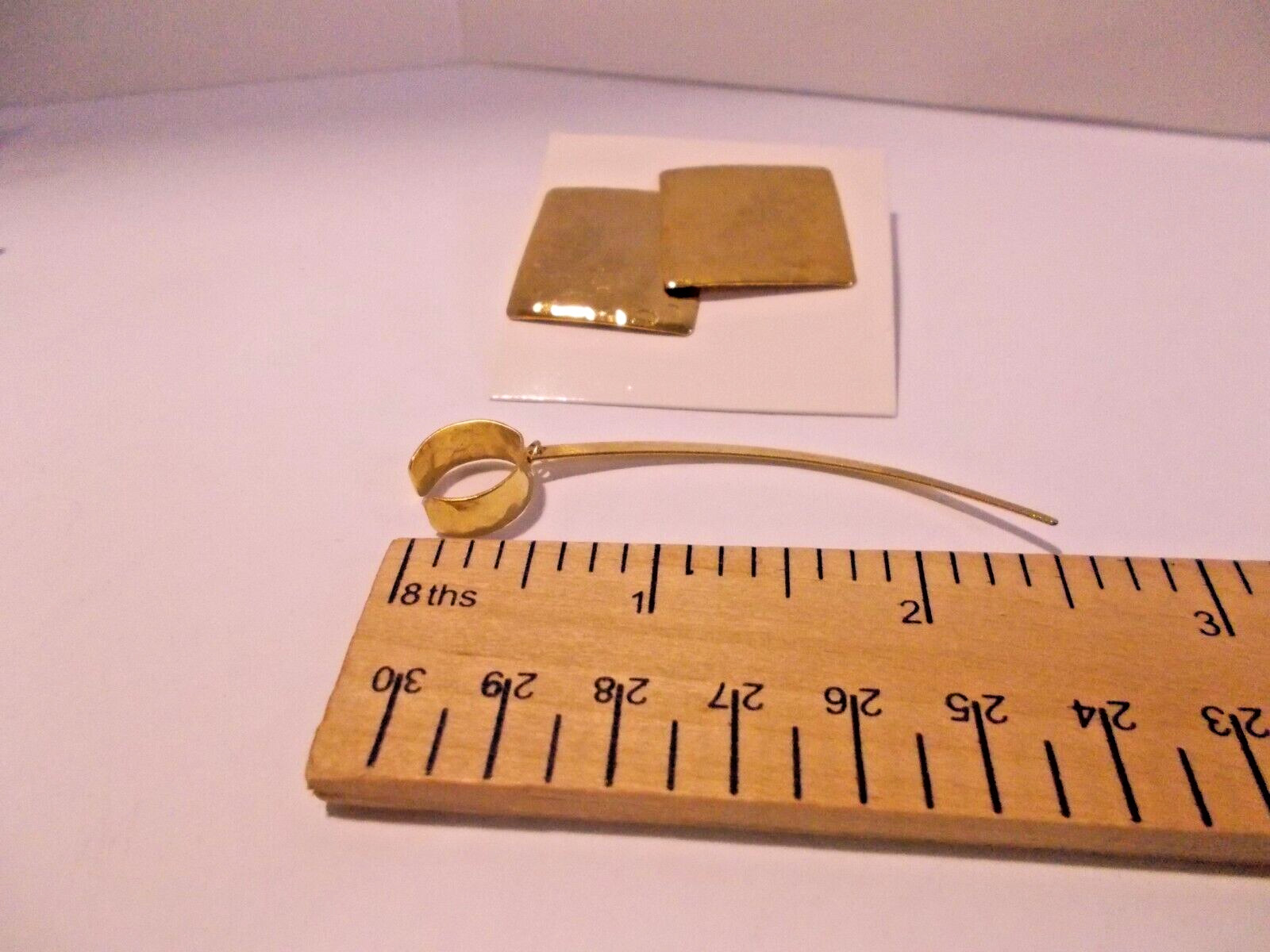 Vintage Earrings Gold Tone Dangle Drop Cuff & Earrings for Women Fashion Jewelry