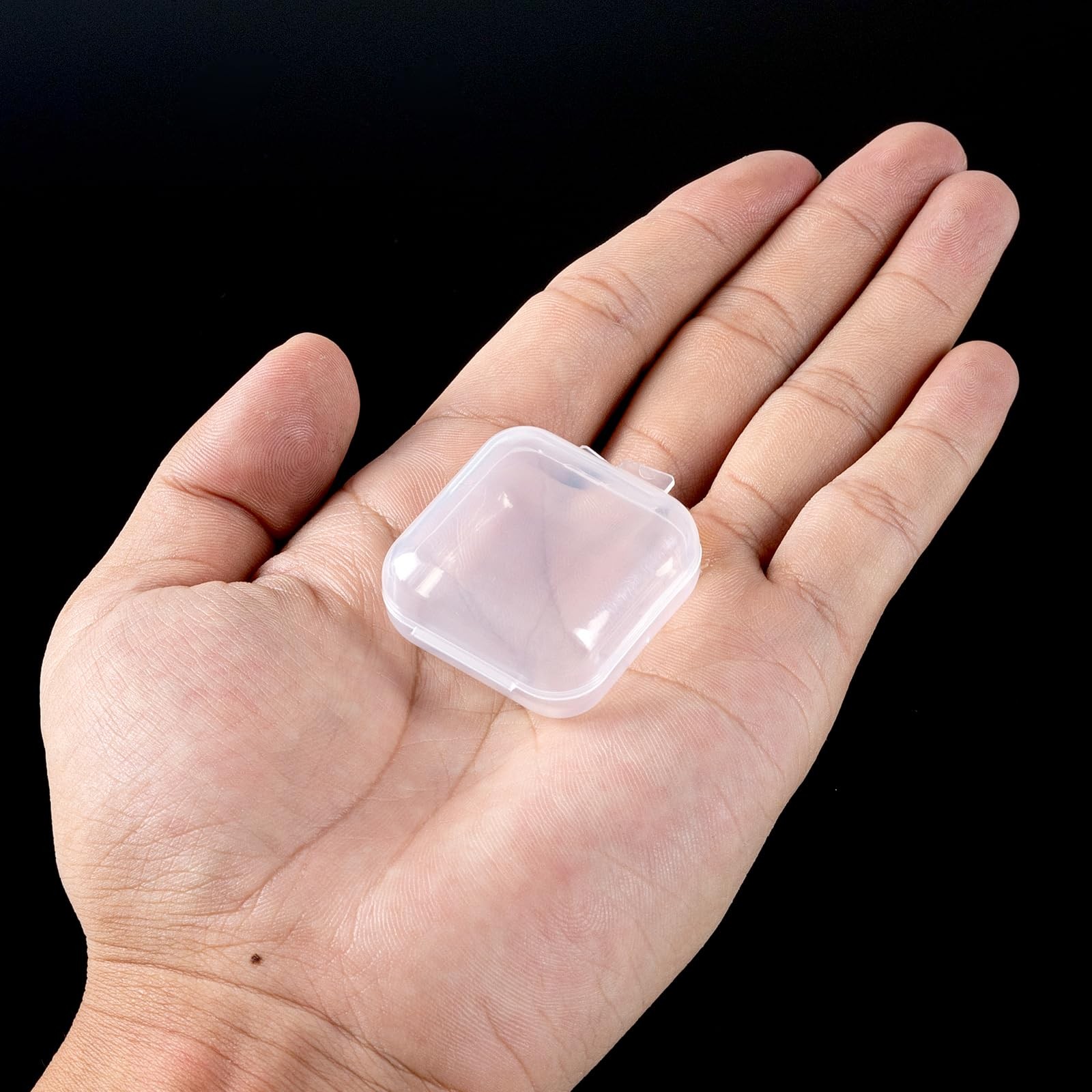10Pcs Ear Plug Case, Mini Plastic Earplug Containers, Hinged Lids | 1.8mm Thick