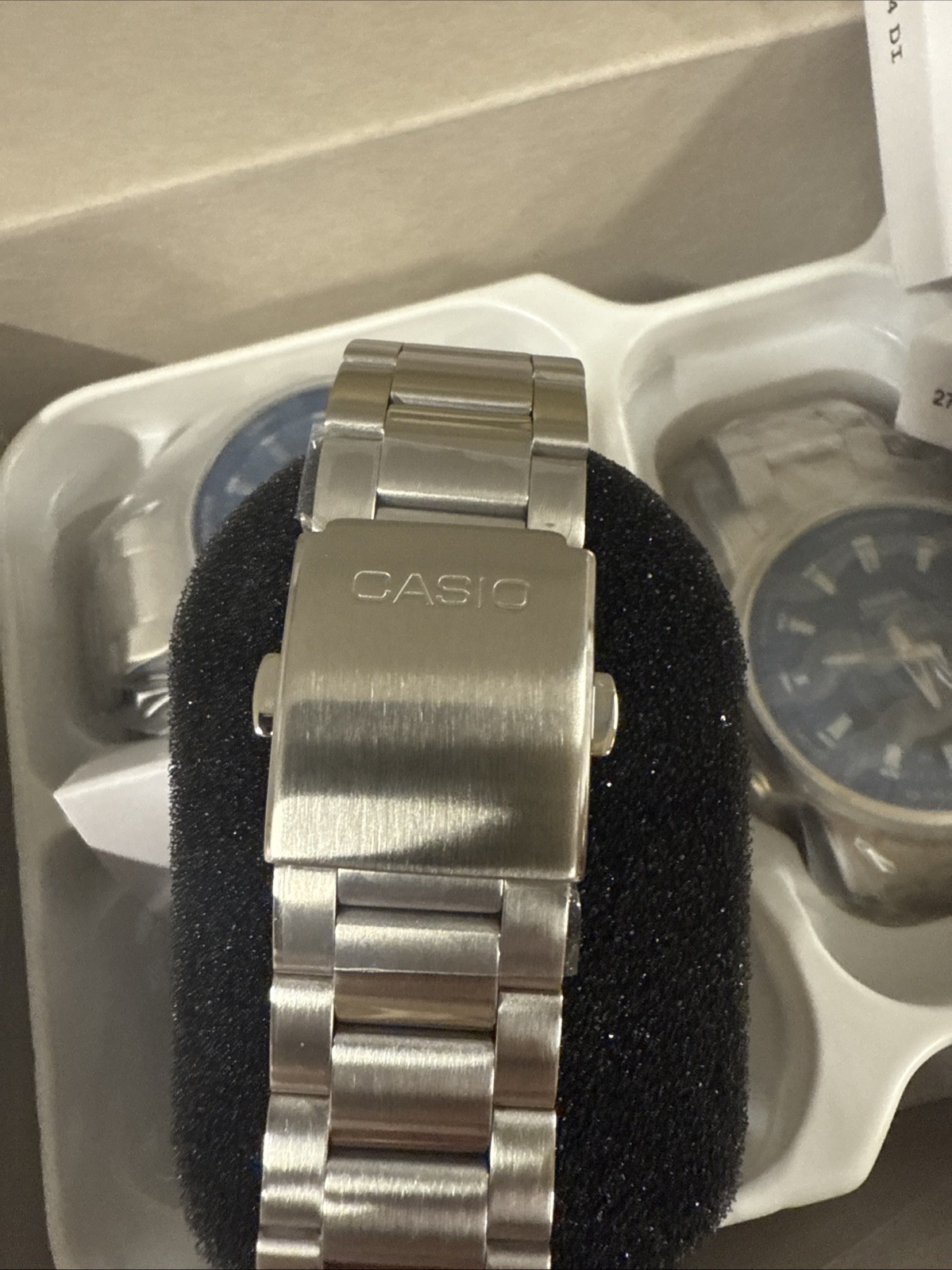 Casio Blue AMW880D-2A1 Ana-Digi Sporty Design Stainless Steel Band Watch
