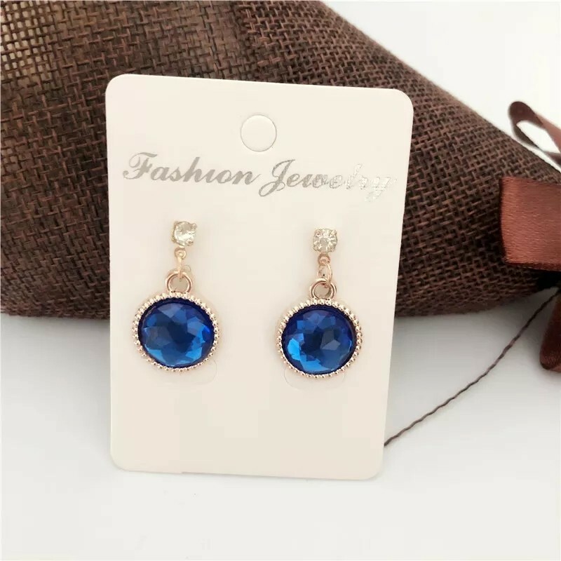 New Simple 5 Colors Round Small Women Earrings Fashion Personality Dangle Stud