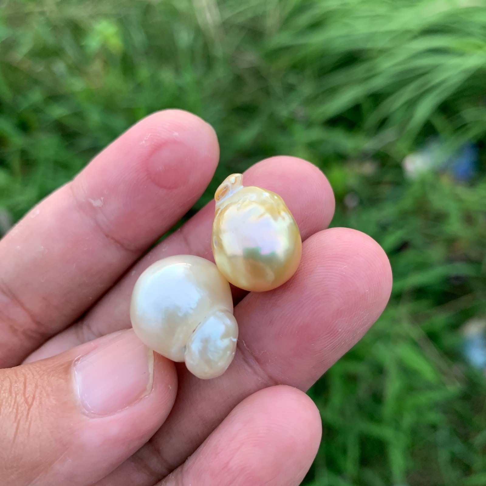 18.1 x 13.4mm Loose Indonesia Saltwater Pearl Big Size Baroque Pearl Beads H10-2