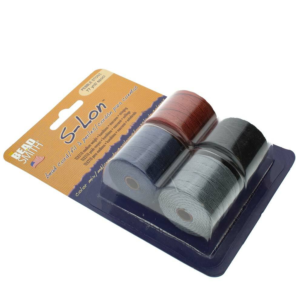 S-Lon Bead Cord .5mm Diameter Pebblestone Mix 28583 (4 spool) Round