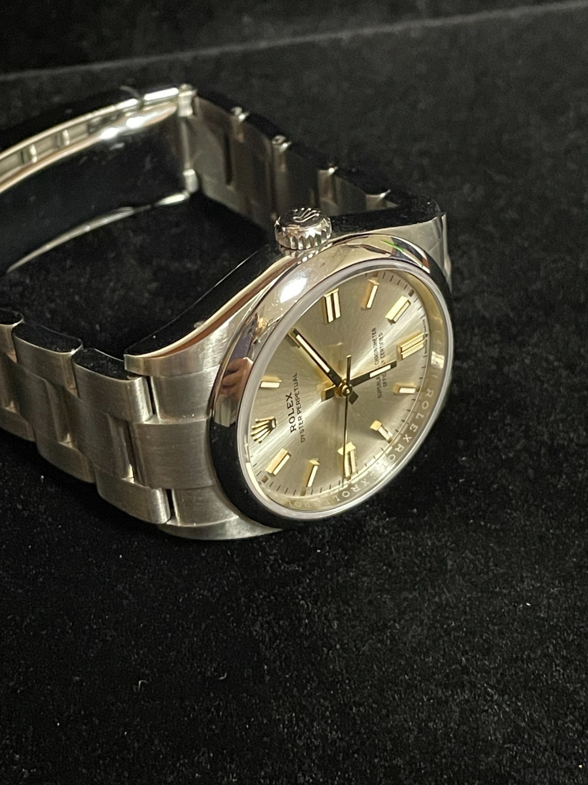 2021 Rolex Oyster Perpetual 126000 Silver Stick Dial SS Oyster With Papers 36mm