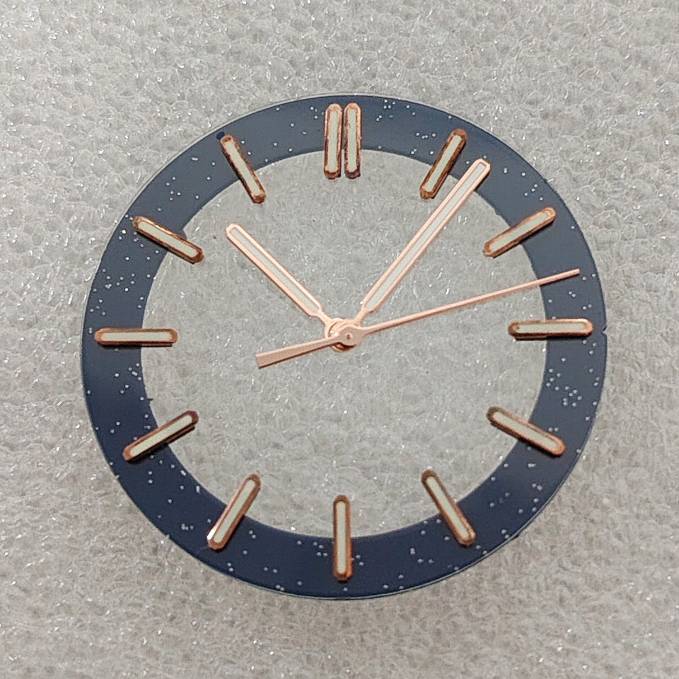 Watch Dial Transparent Skeletonized Star Dial 31.8mm + Hand for NH35/70 Movement