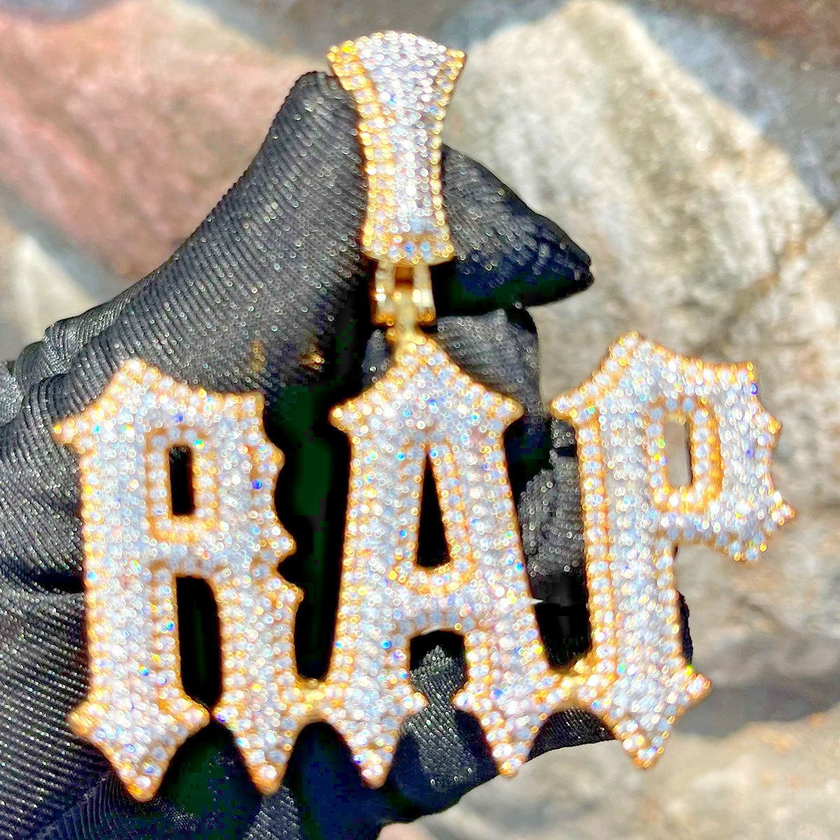 Iced Out Custom Name Necklace Personalized Pendant Men Hip Hop Jewelry Gift New