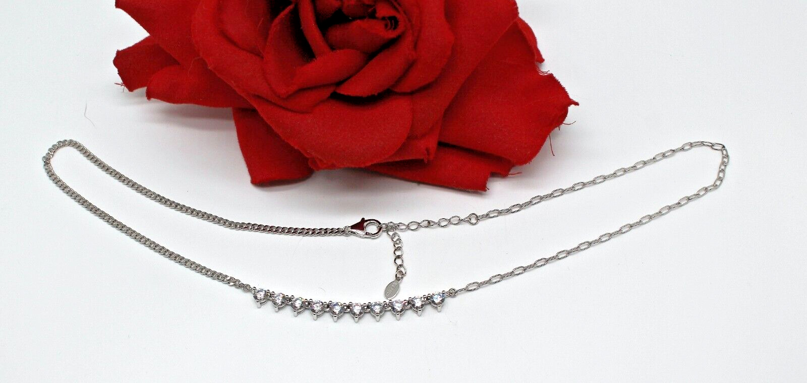 Gorgeous Sterling Silver NWOT BBJ CZ Necklace 7.71g CAT RESCUE