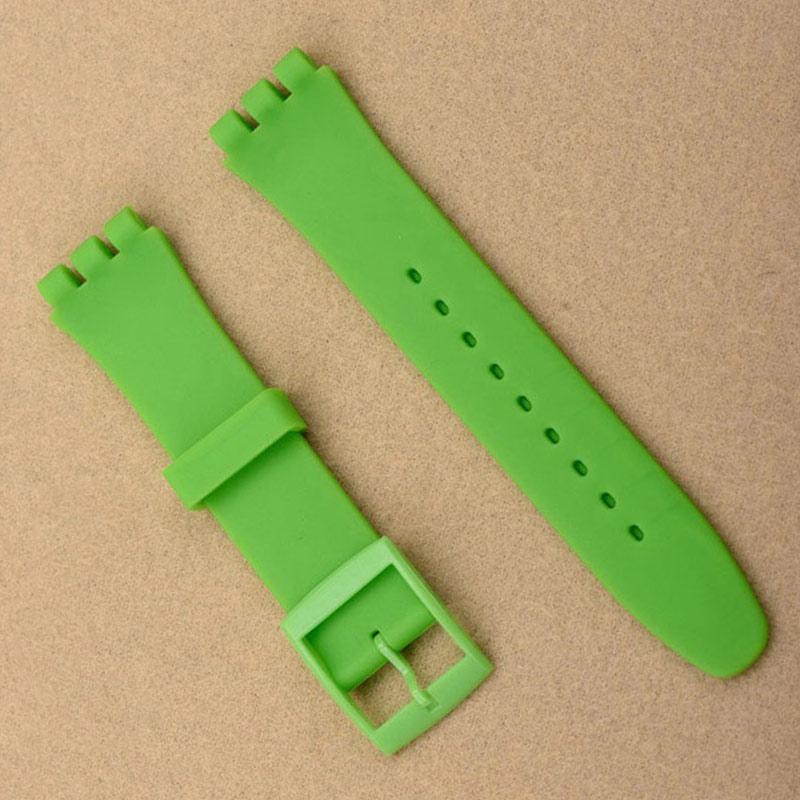 Silicone Watch Strap 17mm 19mm 20mm Sport Rubber Band Men Women for Swatch
