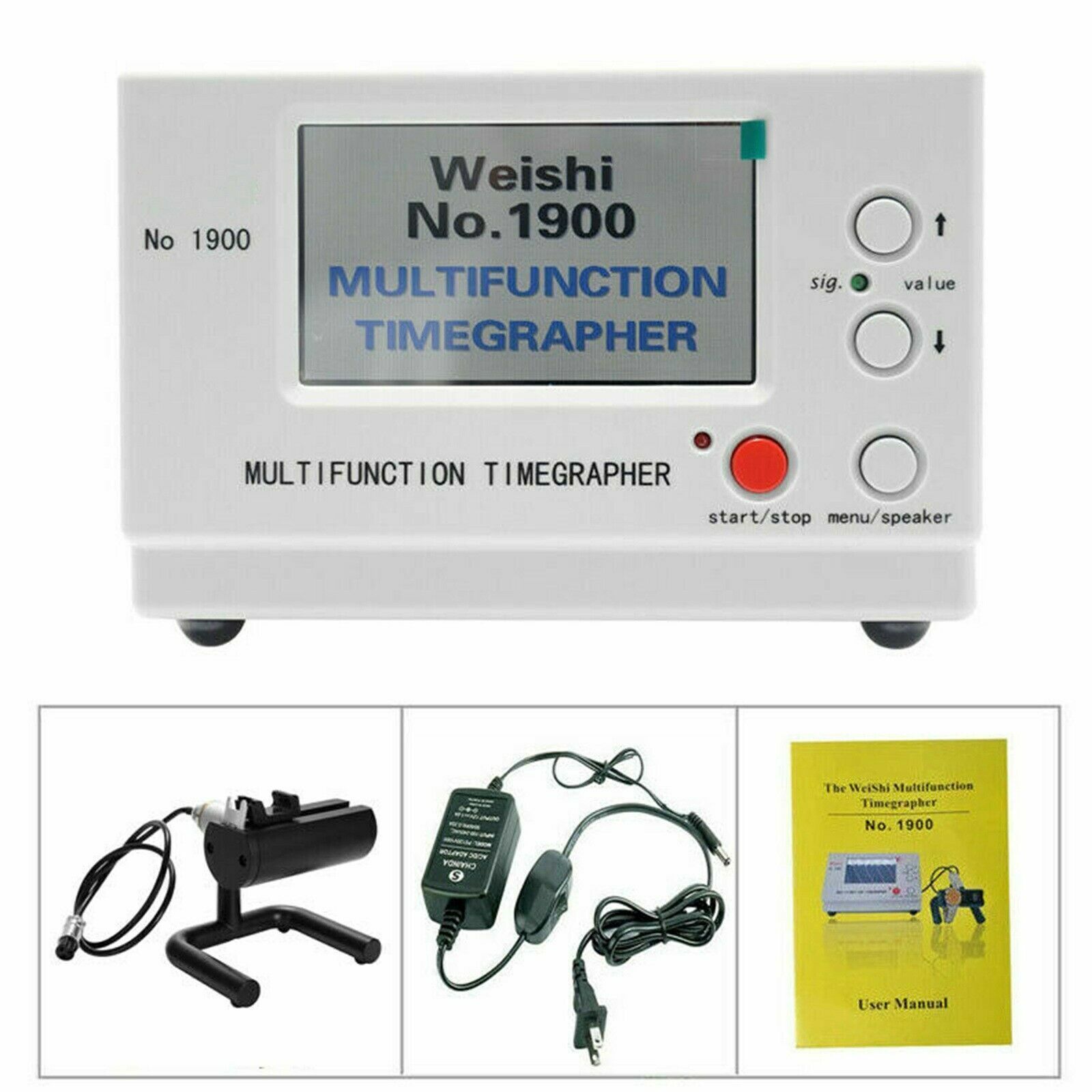 Weishi 1900 Timegrapher Watch Timing Machine for Mechanical Watches US Plug