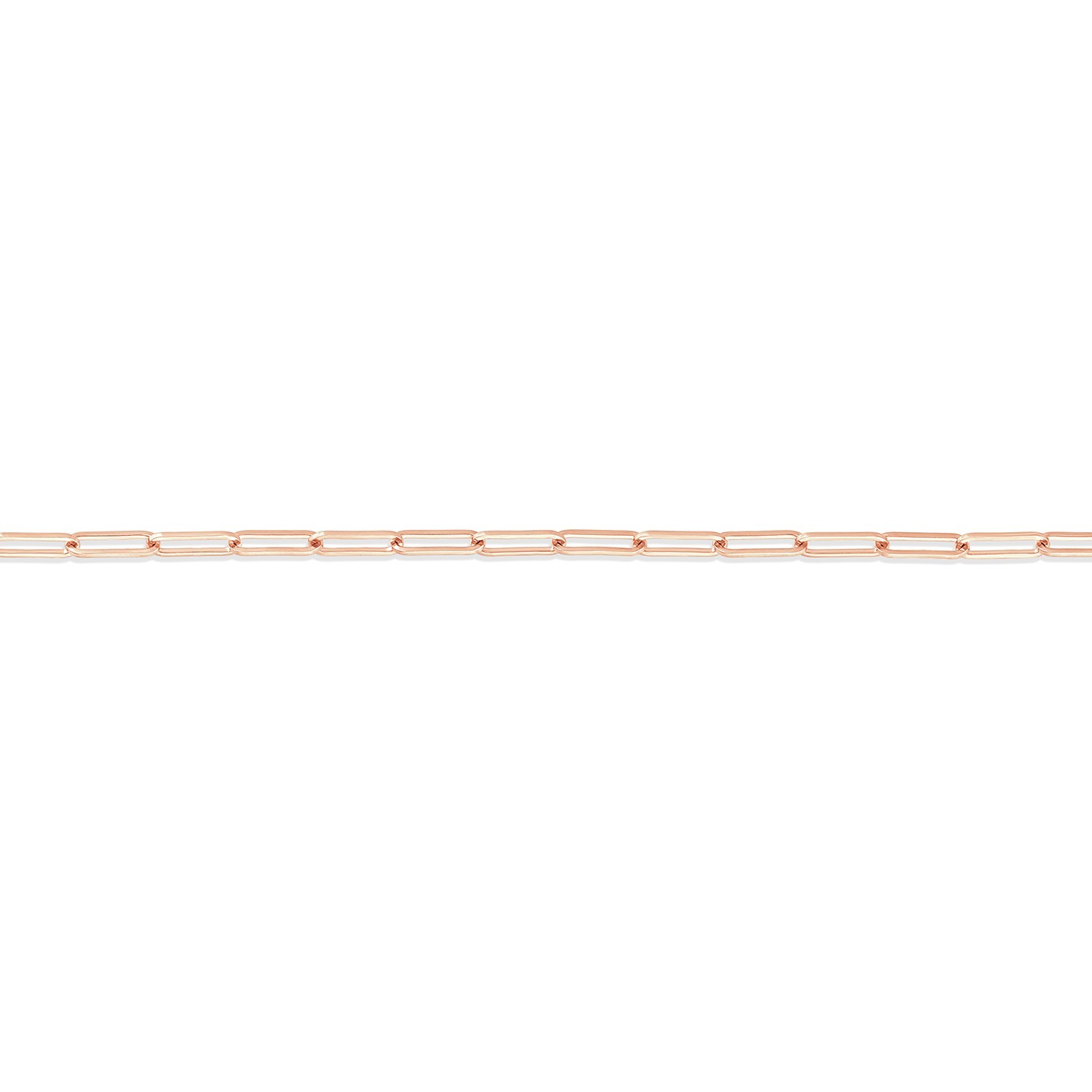 14k solid rose gold paperclip chain 18 “inch 2.1 mm 3.0 grams