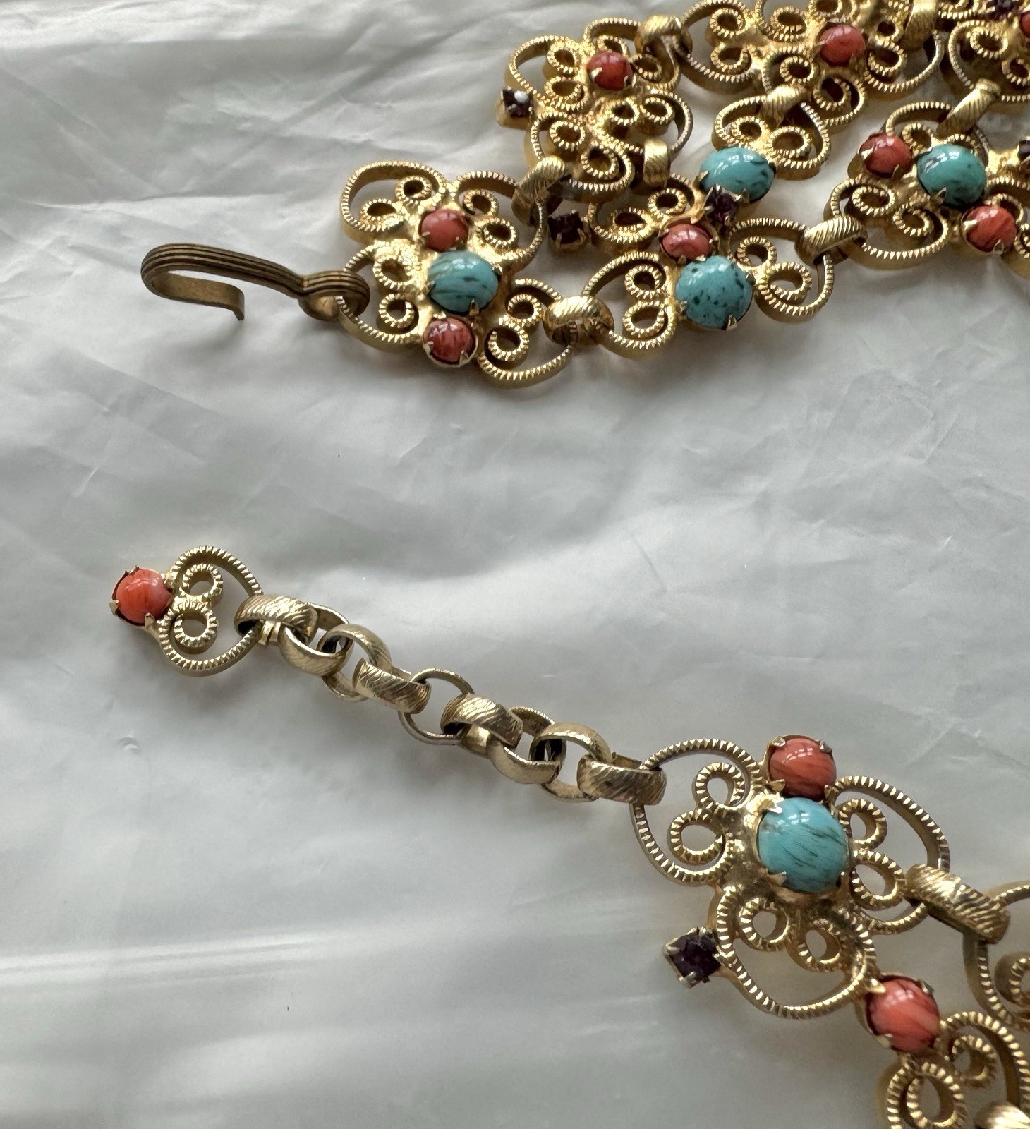 Rare Vintage Kenneth Jay Lane KJL 1960’s Bib Cleopatra Necklace
