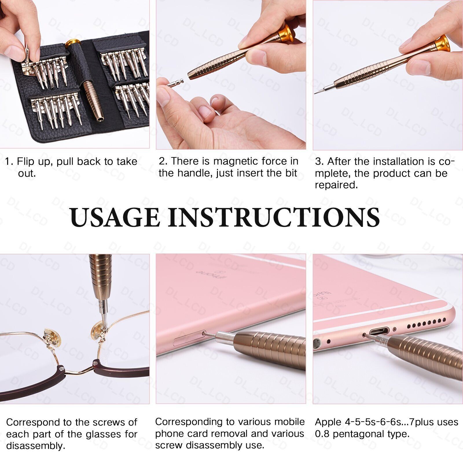 Screwdriver Set 25 Jewelers Watch Jewelry Eyeglass Repair Tools Precision Micro