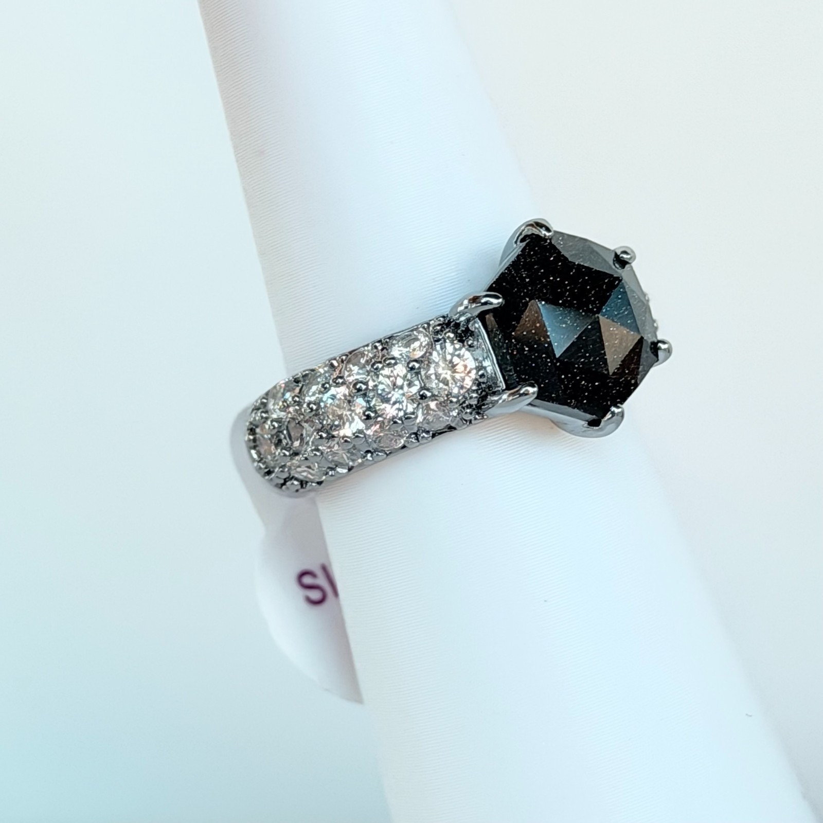 Bomb Party UNTAMED Ring “Bold By Nature” Sz 9 Onyx Sandstone on Hematite