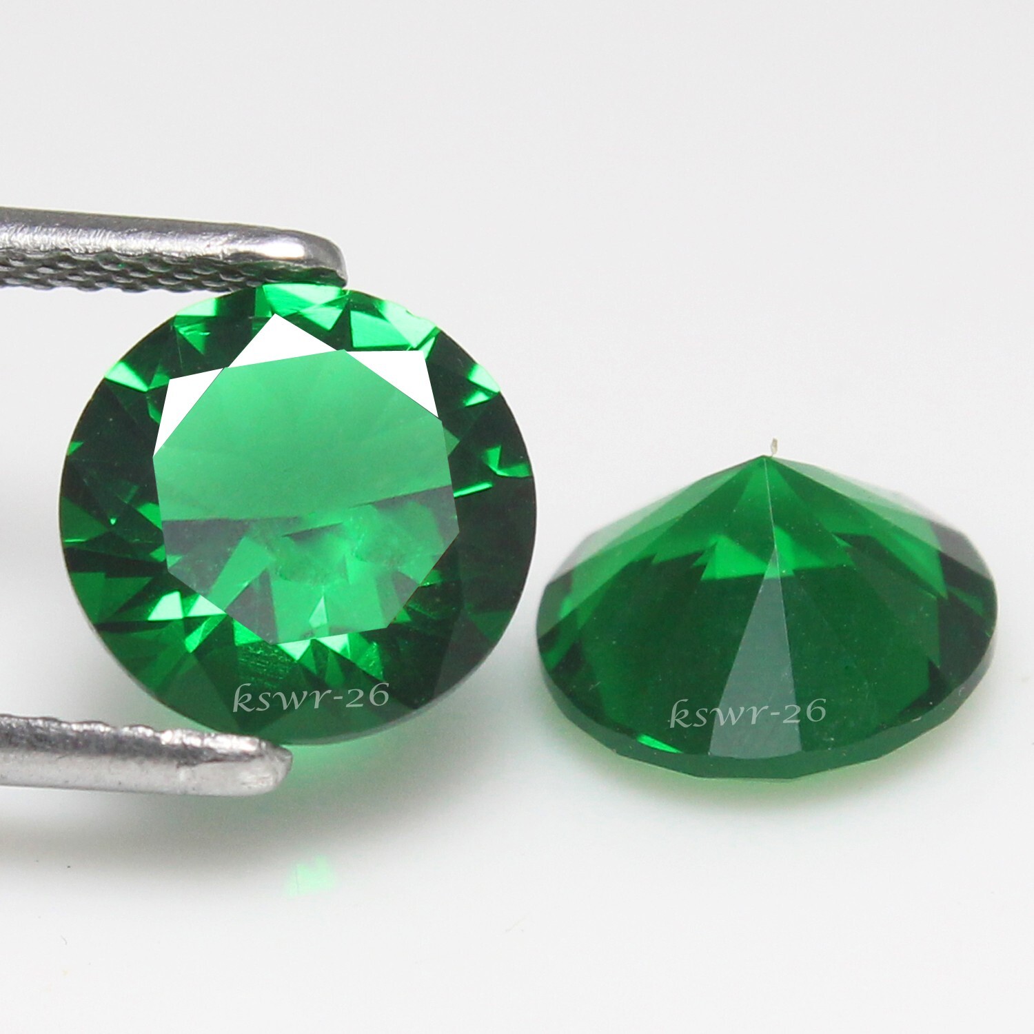 Natural Certified MUZO Green Emerald 11.00 MM Round Pair Stunning AAA+ Gemstone
