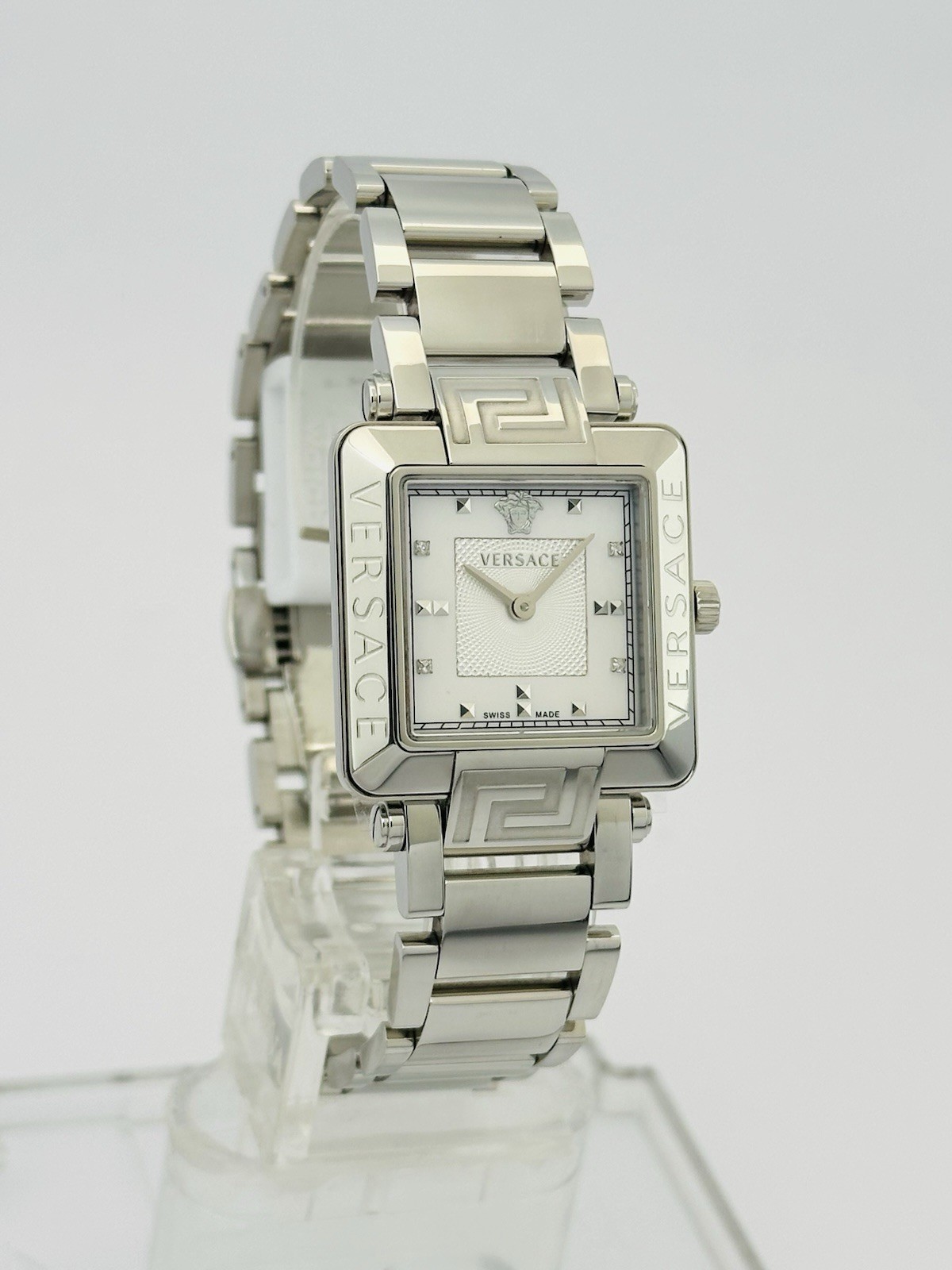 Versace Women’s 88Q99SD497S099 Rêve Carré Diamonds Stainless Steel Watch 88Q