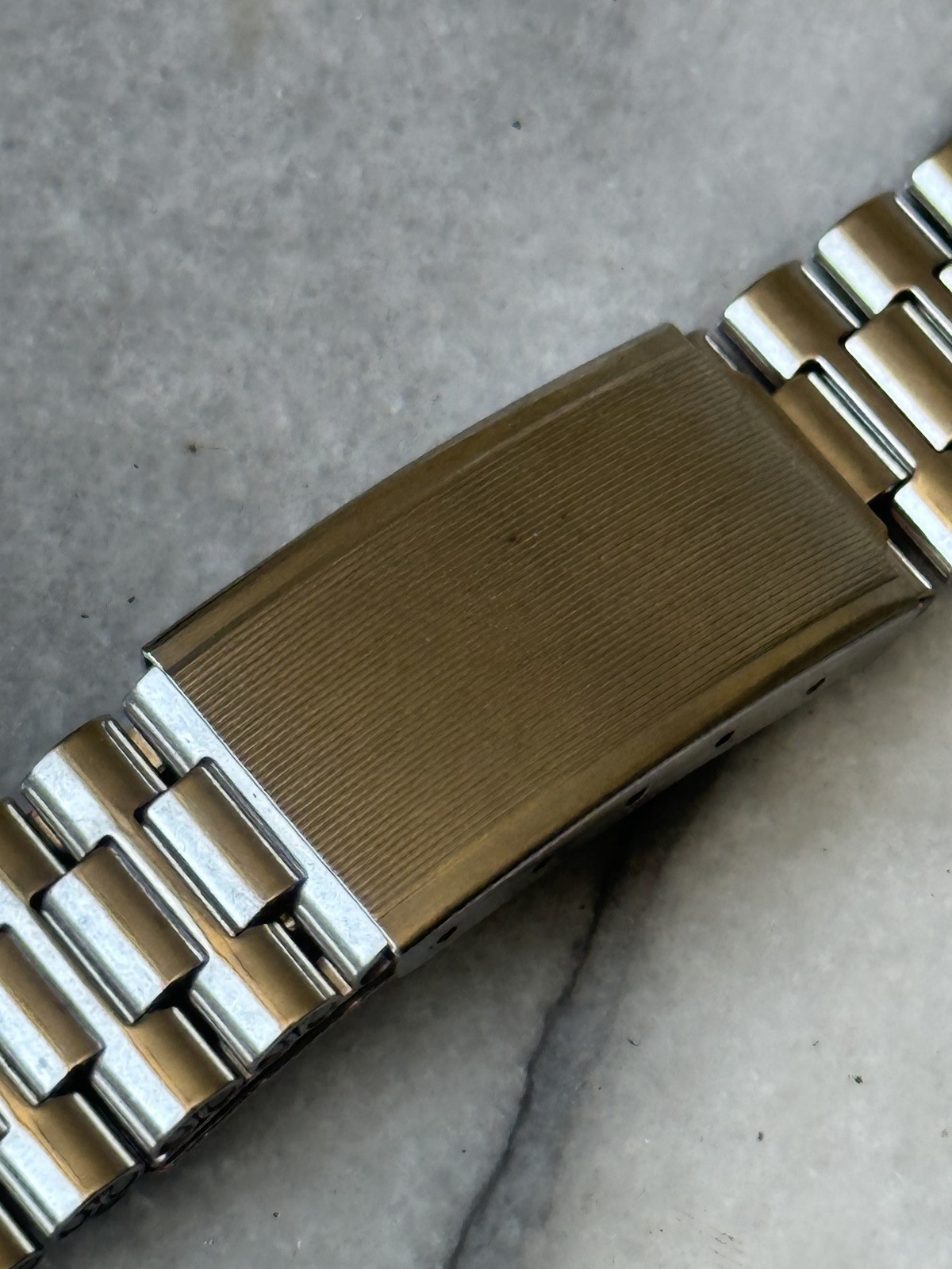 Bracelet de montre vintage en acier inoxydable de style jubilé