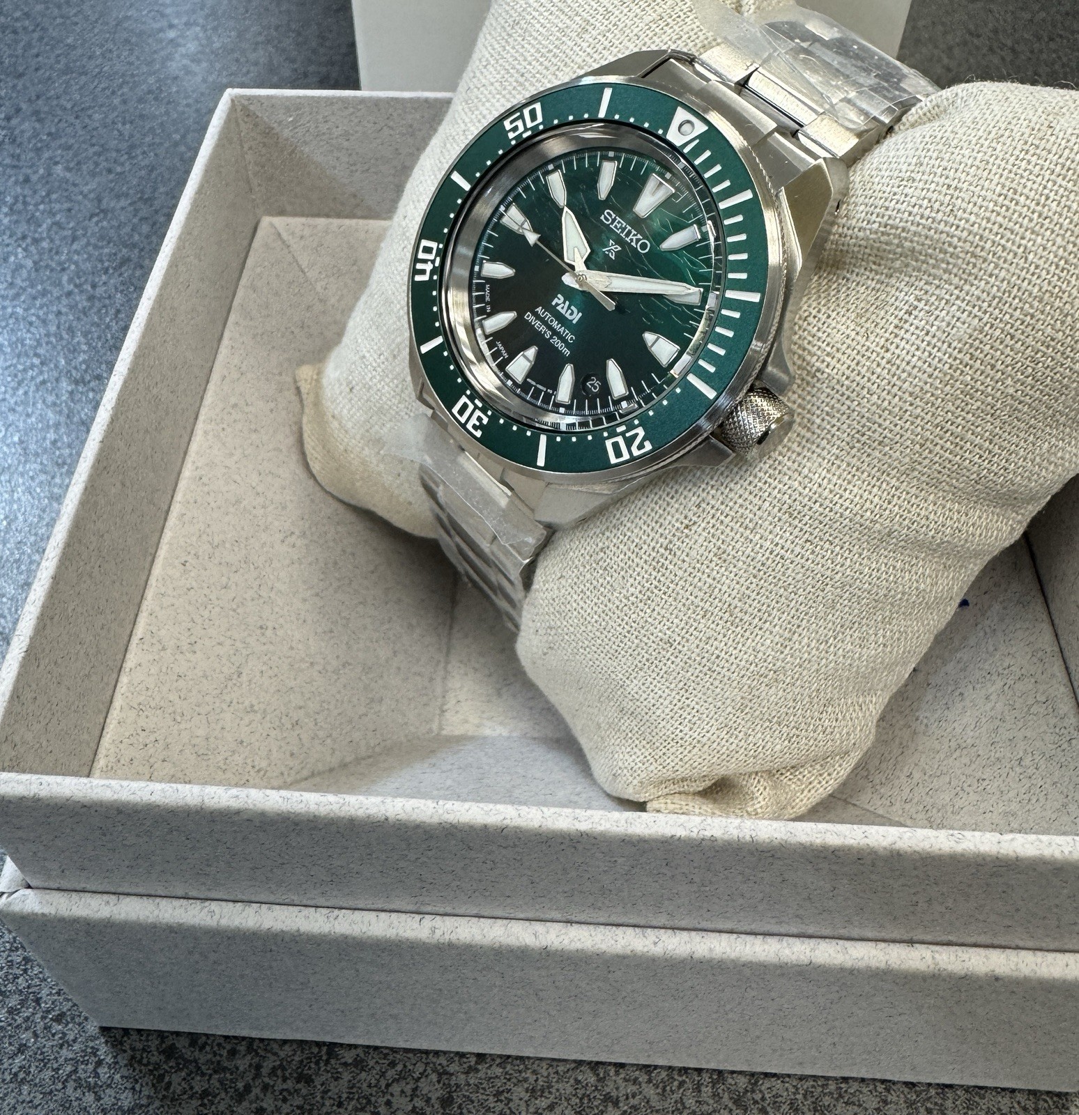 Seiko Prospex Sea Samurai PADI Divers Green Dial Special Edition Watch SRPL13