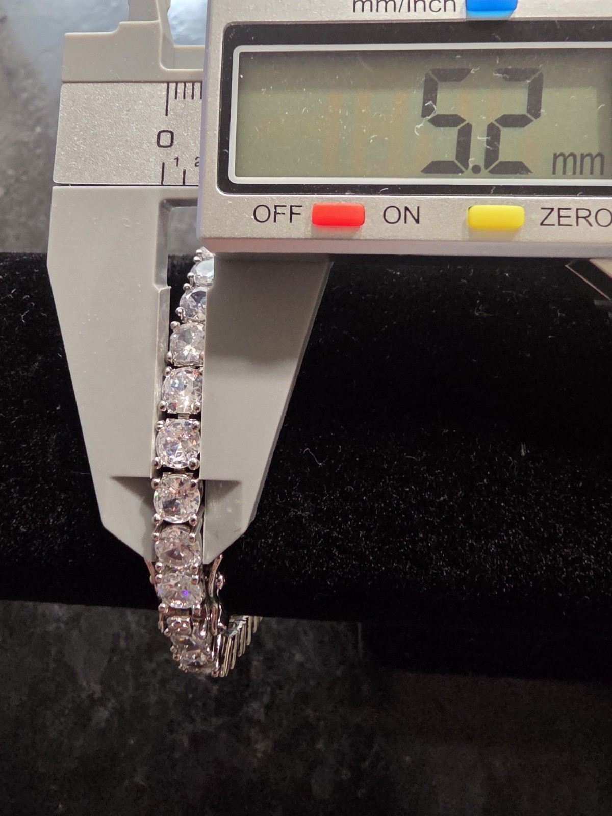 Smyoue 5mm Round CZ Tennis Bracelet, Silver Plated, Secure Box Clasp 8 Inches