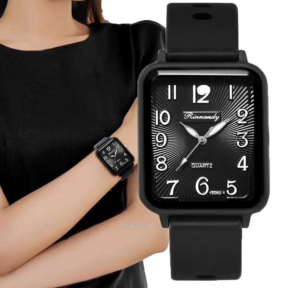 Silicone Strap Ladies Fashion Lady Hot Sales Brands Leisure Recta