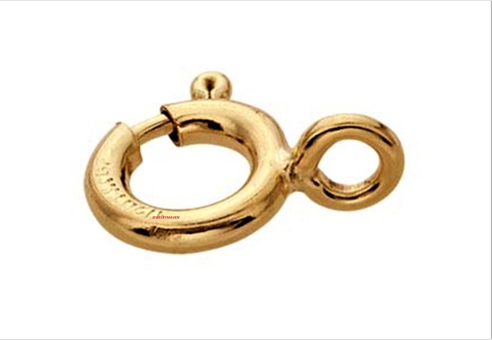 (5) FIVE PACK HEAVY HD 7mm 14k Yellow Gold FILLED Spring Ring Clasp CLOSED Jump