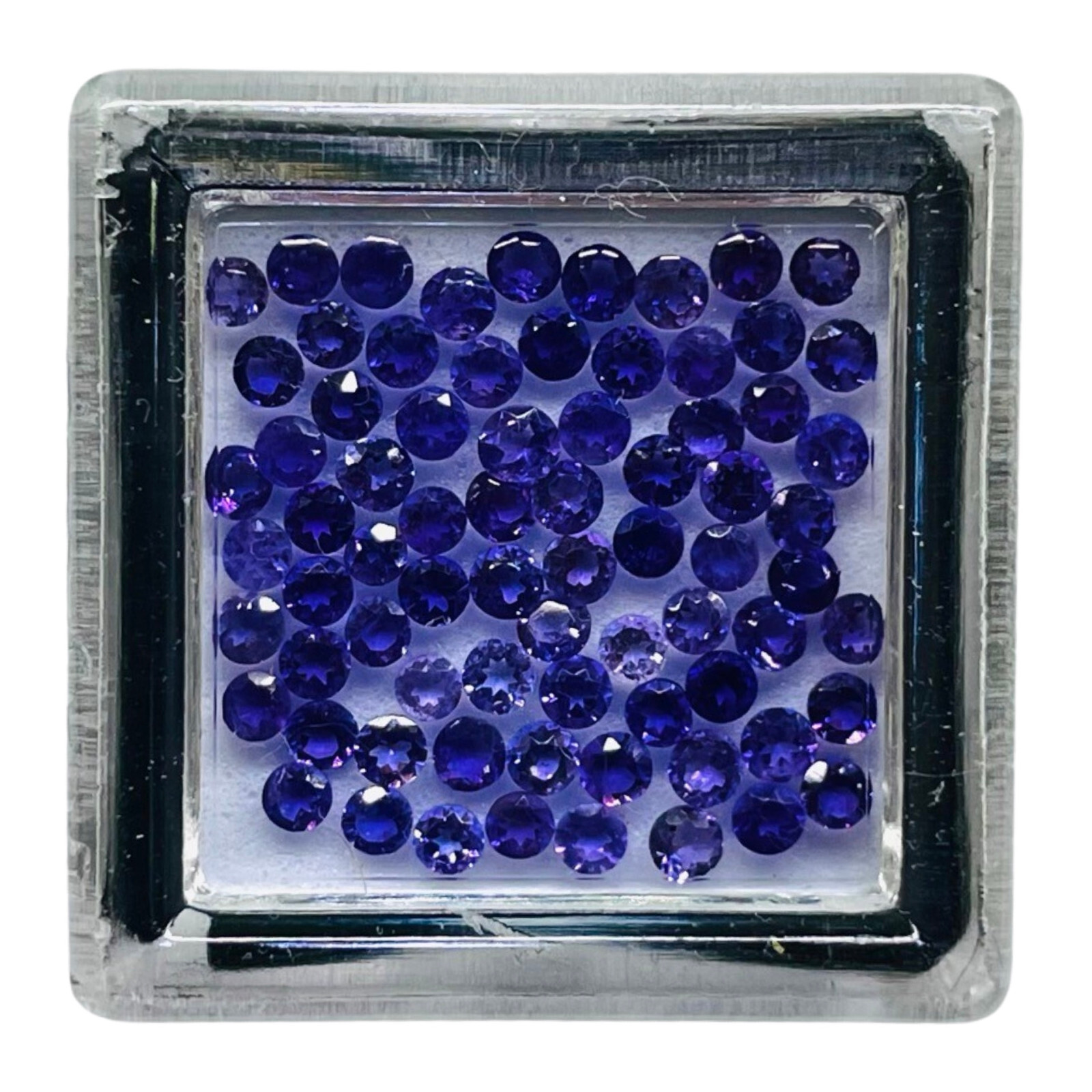1200 Pcs Natural Multi Gemstones 1-2mm Round Cut Diamond Cut Loose Gemstones Box