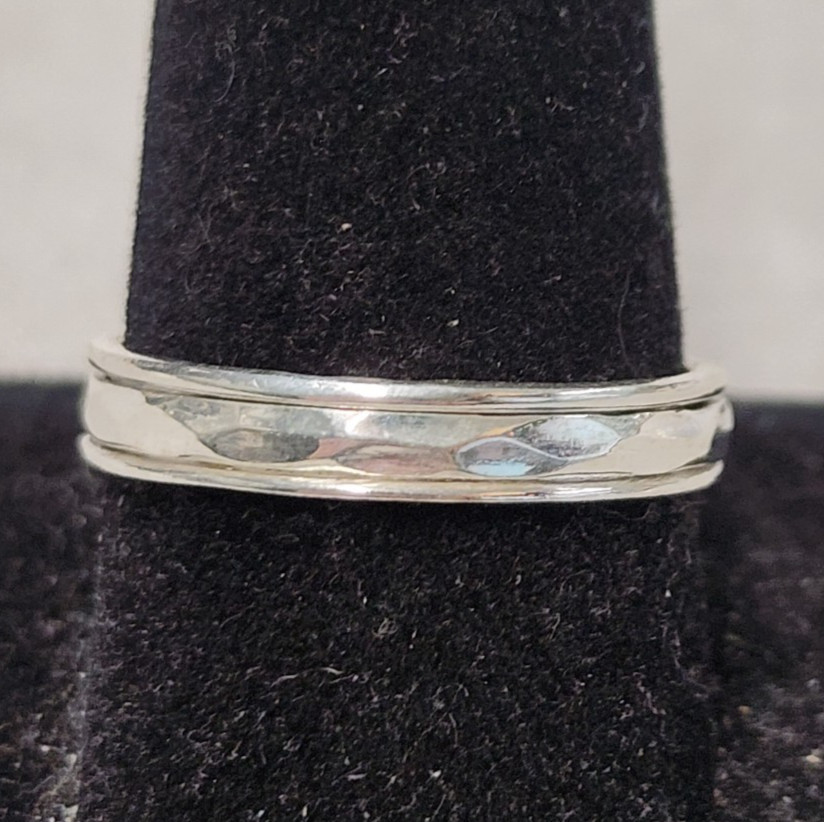 Shree Jaipur Sterling Silver Spinner Ring sz 10.75