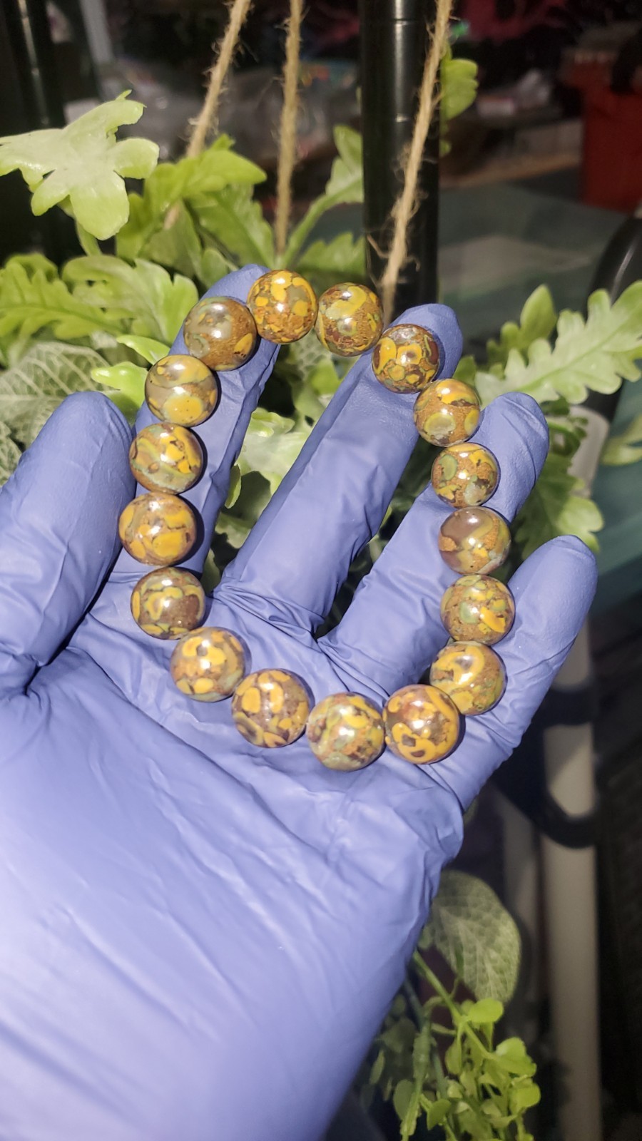 Fruit Jasper 12.2mm Bead Bracelet Crystal